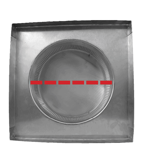 Round Back Static Vent with Curb Mount Sub Base