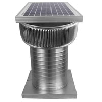 Aura Solar Exhaust Fan 524 CFM | 10" Diameter | 12" Tall Collar | Curb Mount Flange - Active Ventilation Products