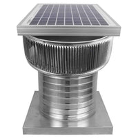 Aura Solar Exhaust Fan 524 CFM | 10" Diameter | 8" Tall Collar | Curb Mount Flange - Active Ventilation Products