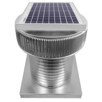 Aura Solar Exhaust Fan 740 CFM | 12" Diameter | 12" Tall Collar | Curb Mount Flange - Active Ventilation Products