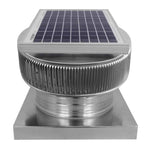 Aura Solar Exhaust Fan 740 CFM | 12" Diameter | 4" Tall Collar | Curb Mount Flange - Active Ventilation Products
