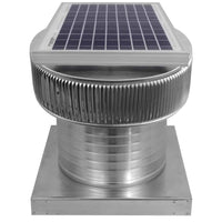 Aura Solar Exhaust Fan 740 CFM | 12" Diameter | 8" Tall Collar | Curb Mount Flange - Active Ventilation Products