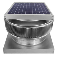 Aura Solar Exhaust Fan 1,007 CFM | 14" Diameter | 4" Tall Collar | Curb Mount Flange - Active Ventilation Products