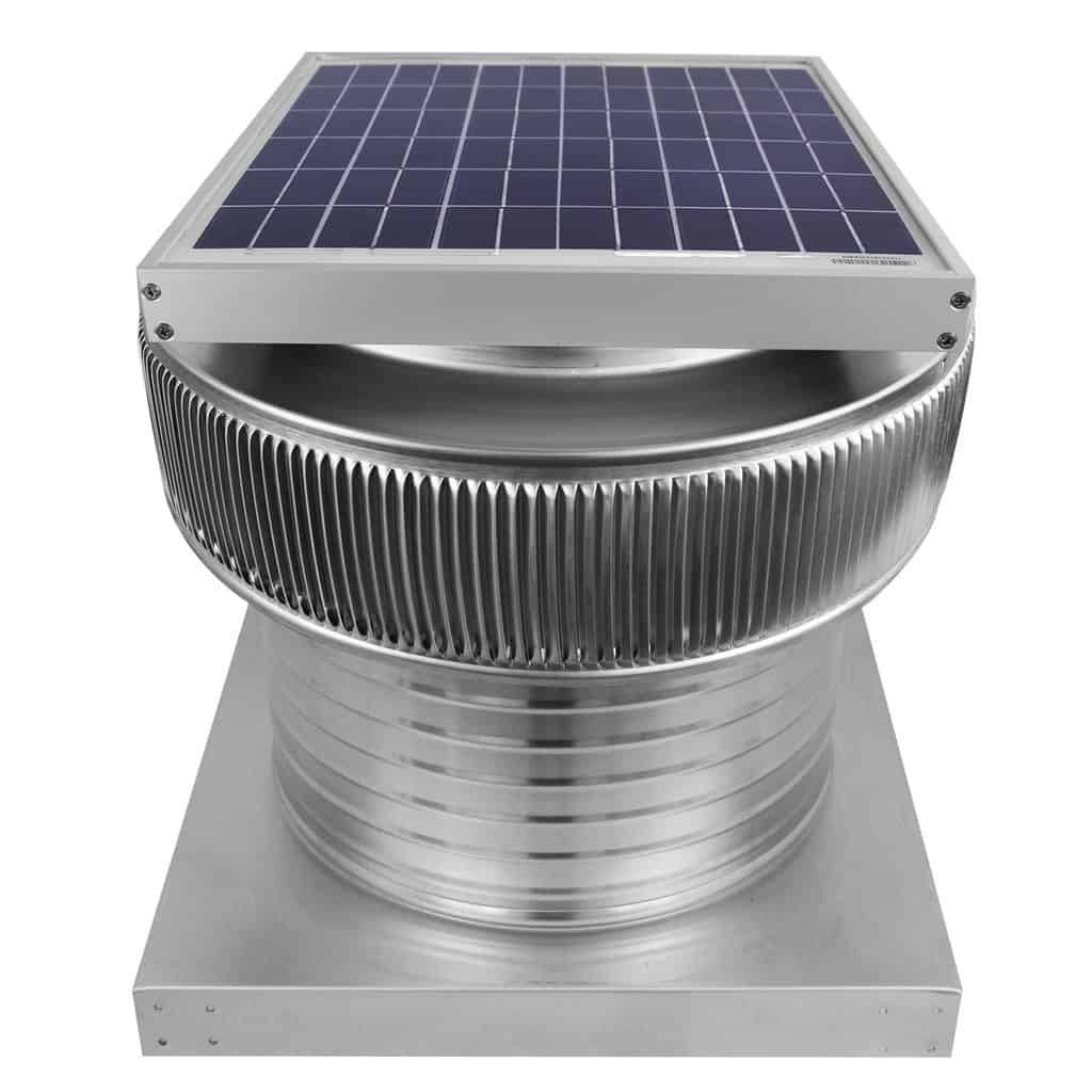 14 inch Aura Solar Fan with Curb Mount Flange - Model ASF-14-C8-CMF