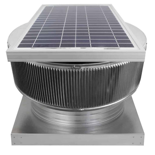 16 inch Aura Solar Attic Fan with Curb Mount Flange - Model ASF-16-C4-CMF