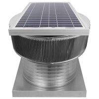 Aura Solar Exhaust Fan 1,375 CFM | 16" Diameter | 8" Tall Collar | Curb Mount Flange - Active Ventilation Products