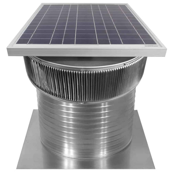 18 inch Aura Solar Attic Fan with with 12 inch Tall Collar - Model ASF-18-C12