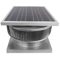 Aura Solar Exhaust Fan 1,740 CFM | 18" Diameter | 4" Tall Collar | Curb Mount Flange - Active Ventilation Products