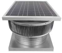 Aura Solar Exhaust Fan 1,740 CFM | 18" Diameter | 6" Tall Collar | Curb Mount Flange - Active Ventilation Products