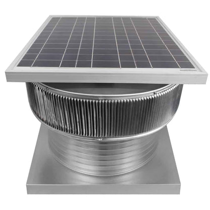 18 inch Aura Solar Attic Fan with Curb Mount Flange - Model ASF-18-C8-CMF