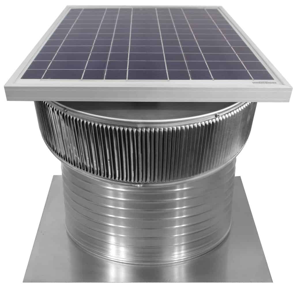 Model ASF-18-C8 | Aura Solar Fan | 18" Diameter | 8" Tall Collar | CFM: 1740