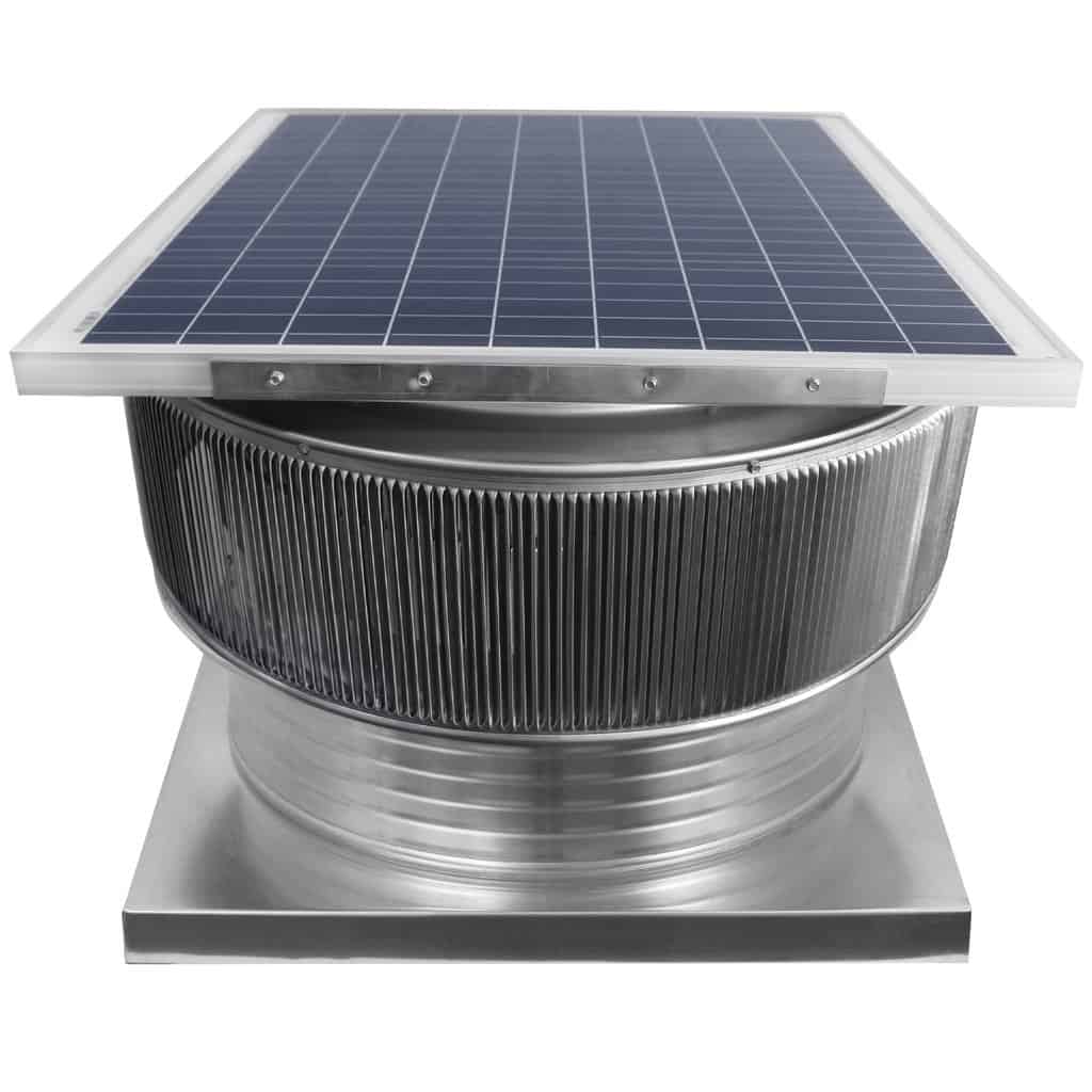 24 inch Aura Solar Attic Fan with Curb Mount Flange - Model ASF-24-C6-CMF