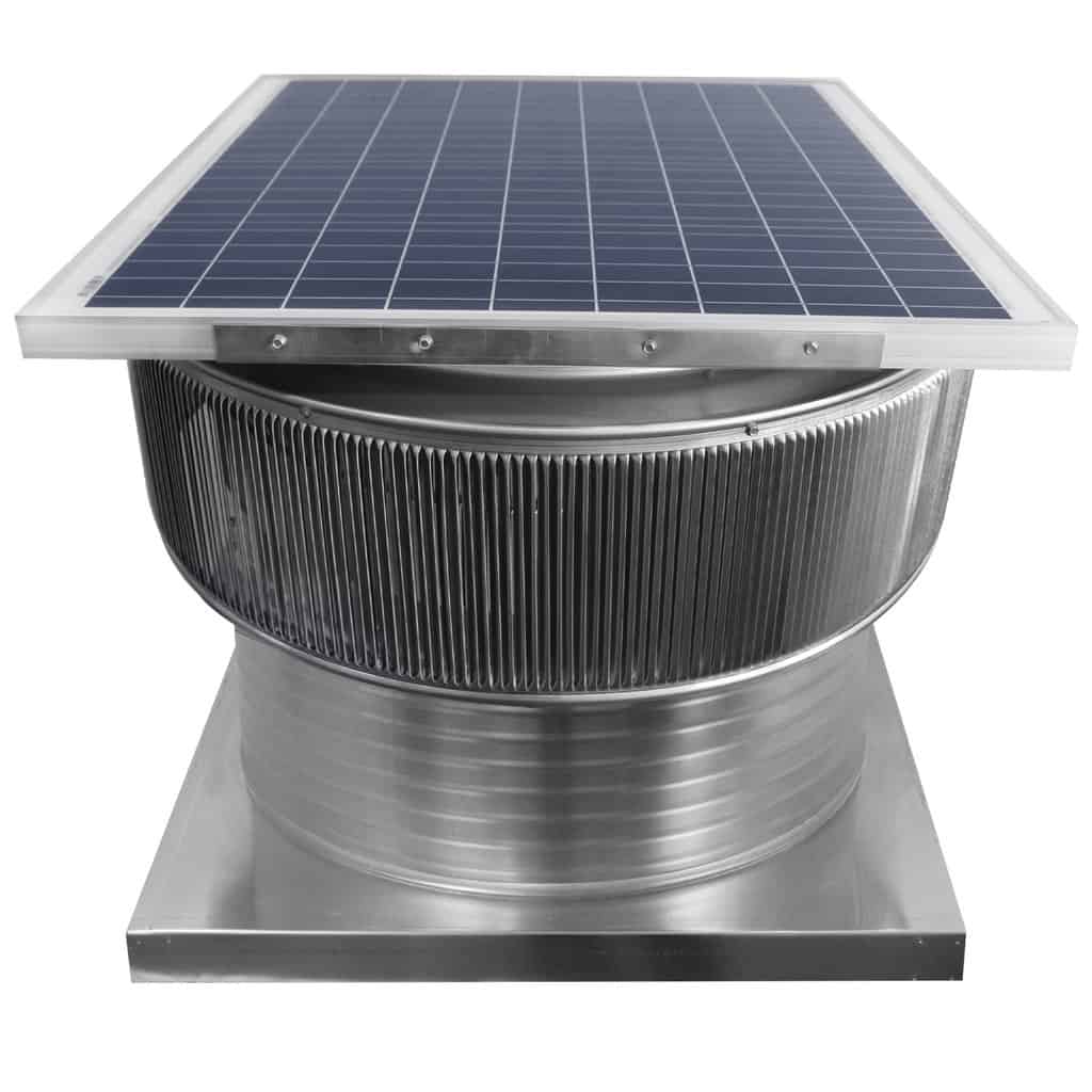 24 inch Aura Solar Attic Fan with Curb Mount Flange - Model ASF-24-C8-CMF