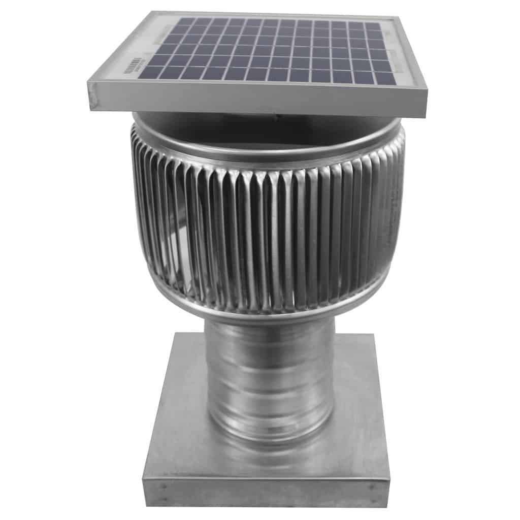 4 inch Solar Fan - 4 inch Aura Solar Fan with Curb Mount Flange - Model ASF-4-C4-CMF