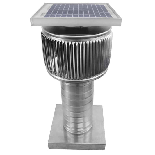 4 inch Solar Fan - 4 inch Aura Solar Fan with Curb Mount Flange - Model ASF-4-C8-CMF