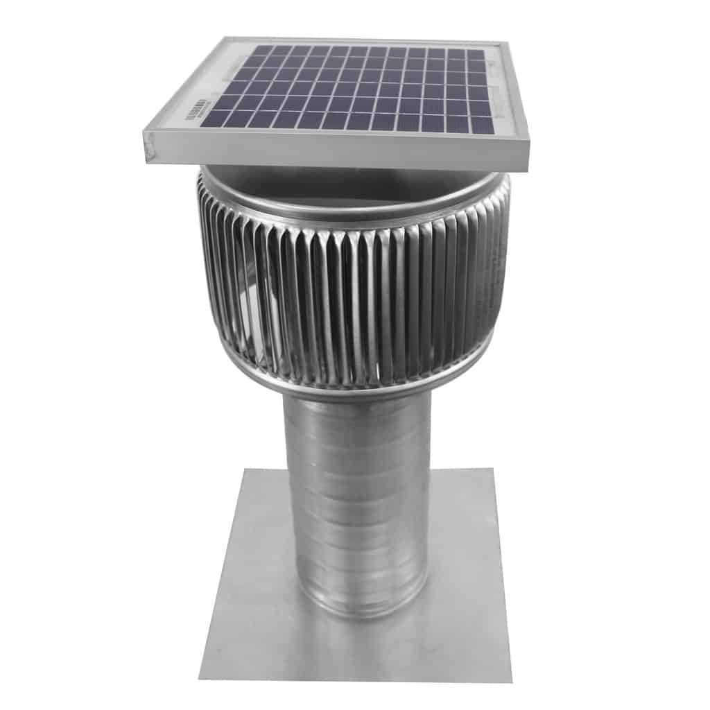 4 inch Solar Fan - 4 inch Aura Solar Fan with 8 inch Tall Collar - Model ASF-4-C8