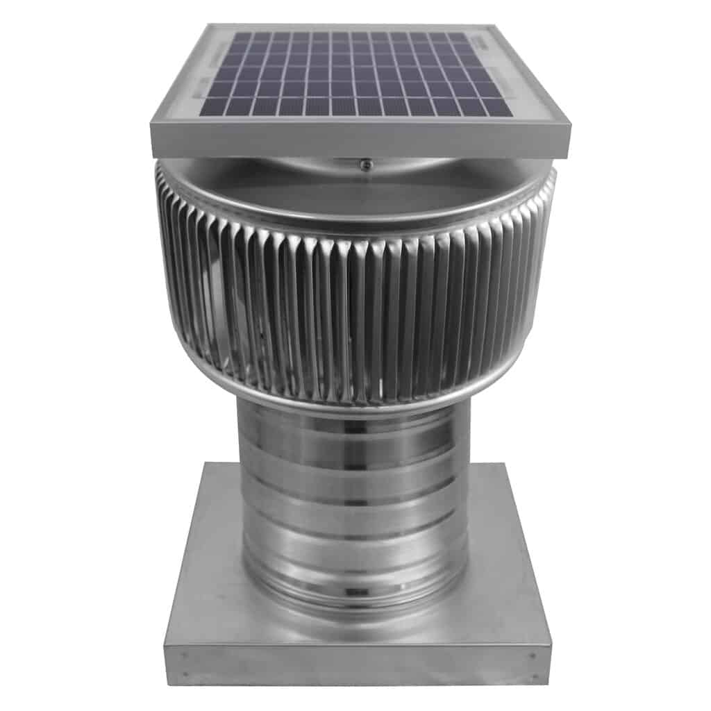 6 inch Aura Solar Attic Fan with Curb Mount Flange - Model ASF-6-C6-CMF