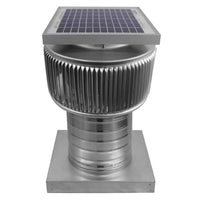 Aura Solar Exhaust Fan 205 CFM | 6" Diameter | 6" Tall Collar | Curb Mount Flange - Active Ventilation Products