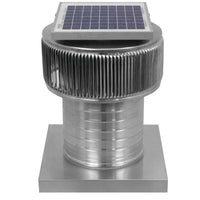 Aura Solar Exhaust Fan 365 CFM | 8" Diameter | 6" Tall Collar | Curb Mount Flange - Active Ventilation Products