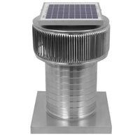 Aura Solar Exhaust Fan 365 CFM | 8" Diameter | 8" Tall Collar | Curb Mount Flange - Active Ventilation Products