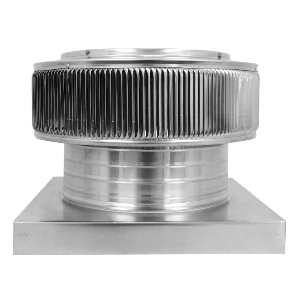 12 inch Roof Vent - Aura Gravity Roof Vent with Curb Mount Flange AV-12-C4-CMF - Side