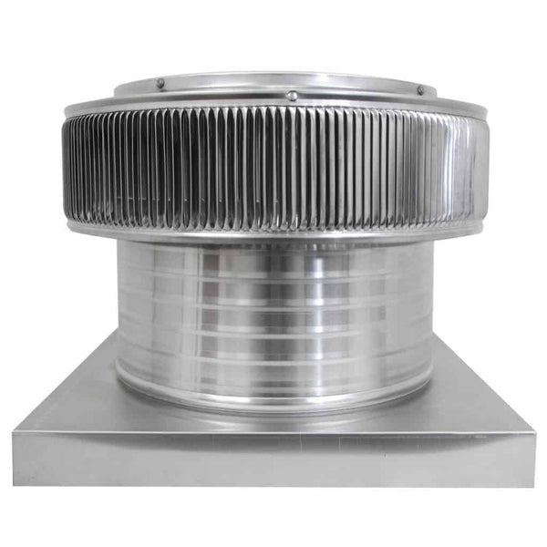 14 inch Roof Vent | Aura Gravity Vent with Curb Mount Flange - AV-14-C6-CMF - Side View