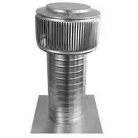 Gravity Ventilator - Aura Ventilator | 6" Diameter | 12" Tall Collar | Flat Base | 28 Sq. In. NFA - Active Ventilation Products
