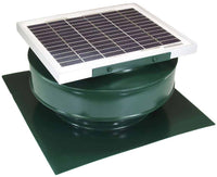 Model RBSF - 8 - C2 | Round Back Solar Fan | 8" Diameter | 2" Tall Collar | CFM: 365 - Active Ventilation Products