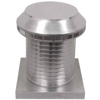 Roof Louver 12" with Curb Mount Sub - Base - Pop Vent | 12" Diameter | 12" Tall Collar | 113 Sq. In. NFA - Active Ventilation Products