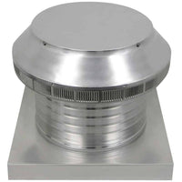 Roof Louver 12" with Curb Mount Sub - Base - Pop Vent | 12" Diameter | 6" Tall Collar | 113 Sq. In. NFA - Active Ventilation Products