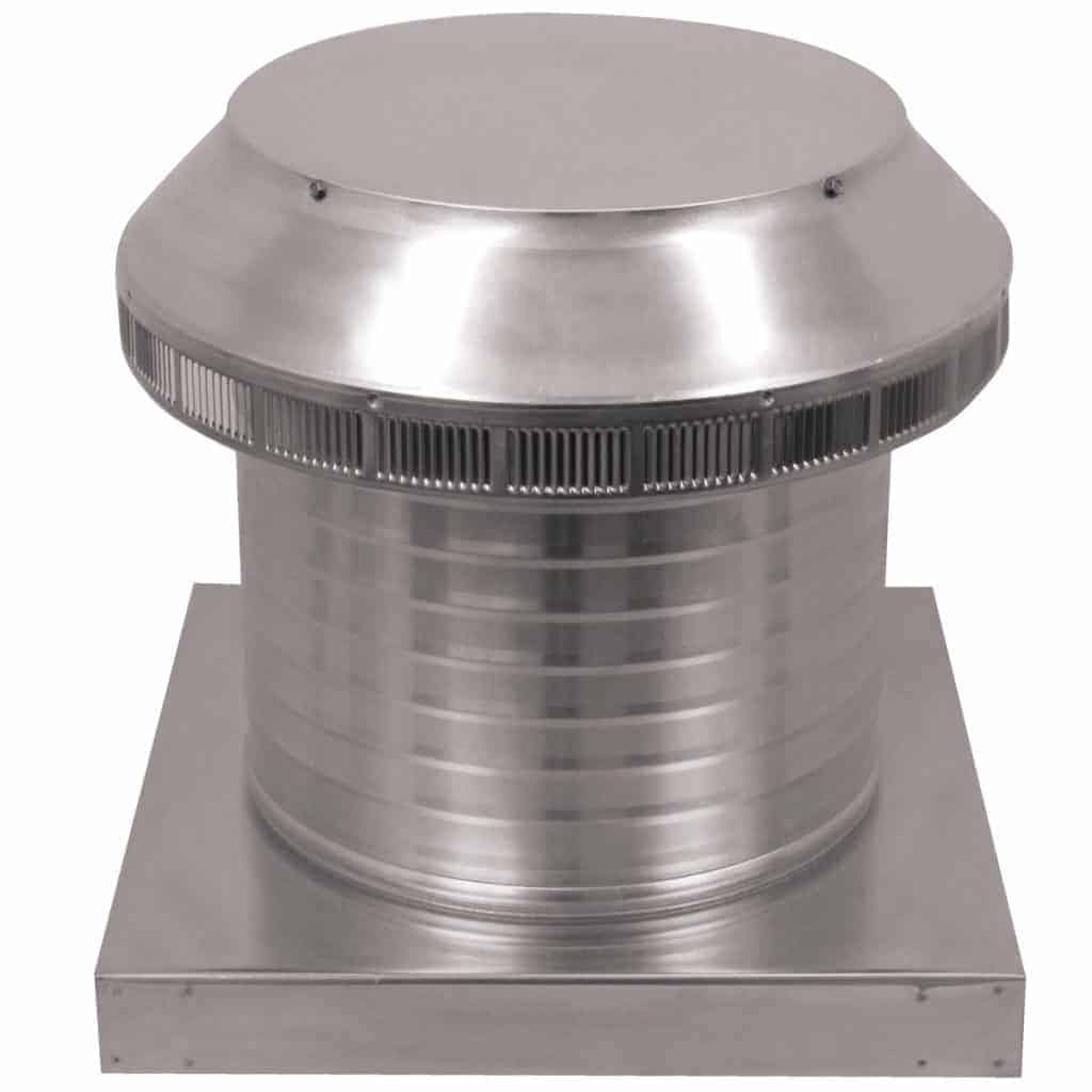 Roof Louver for Air Intake - Pop Vent with Curb Mount Flange PV-12-C8-CMF-angle