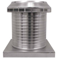 Roof Louver 14" with Curb Mount Sub - Base - Pop Vent | 14" Diameter | 12" Tall Collar | 144 Sq. In. NFA - Active Ventilation Products