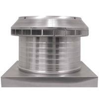 Roof Louver 14" with Curb Mount Sub - Base - Pop Vent | 14" Diameter | 6" Tall Collar | 144 Sq. In. NFA - Active Ventilation Products