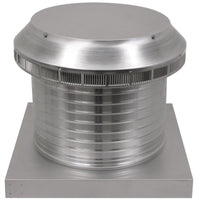 Roof Louver 14" with Curb Mount Sub - Base - Pop Vent | 14" Diameter | 8" Tall Collar | 144 Sq. In. NFA - Active Ventilation Products
