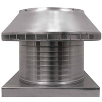 Roof Louver 16" with Curb Mount Sub - Base - Pop Vent | 16" Diameter | 8" Tall Collar | 200 Sq. In. NFA - Active Ventilation Products