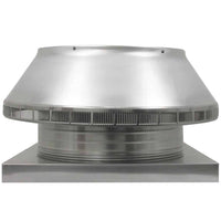 Roof Louver 18" with Curb Mount Sub Base - Pop Vent | 18" Diameter | 4" Tall Collar | 254 Sq. In. NFA - Active Ventilation Products