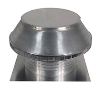 Roof Louver - Pop Vent | 18" Diameter | 6" Tall Collar | Flat Flange | 254 Sq. In. NFA - Active Ventilation Products
