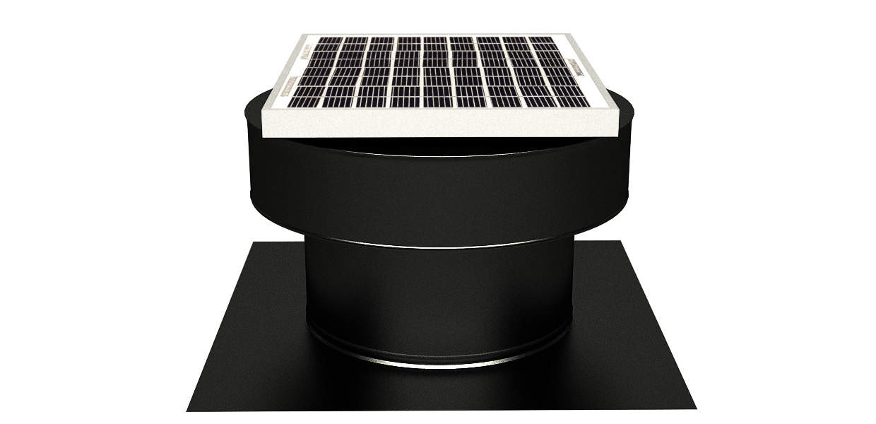 Solar Roof Exhaust Fan in Black