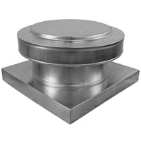 Static Vent 12" with Curb Mount Sub Base - Round Back Vent | 12" Diameter | 4" Tall Collar | 113 Sq. In. NFA - Active Ventilation Products
