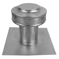 Static Vent - Round Back Roof Vent | 3" Diameter | 4" Tall Collar | Flat Flange | 7 Sq. In. NFA - Active Ventilation Products