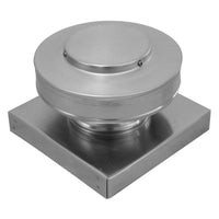 Static Vent 4" with Curb Mount Sub - Base - Round Back Vent | 4" Diameter | 2" Tall Collar | 12 Sq. In. NFA - Active Ventilation Products