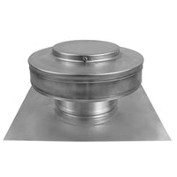 Static Vent - Round Back Roof Vent | 4" Diameter | 2" Tall Collar | Flat Flange | 12 Sq. In. NFA - Active Ventilation Products