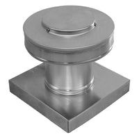 Static Vent 4" with Curb Mount Sub Base - Round Back Vent | 4" Diameter | 4" Tall Collar | 12 Sq. In. NFA - Active Ventilation Products