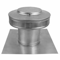Static Vent - Round Back Roof Vent | 4" Diameter | 4" Tall Collar | Flat Flange | 12 Sq. In. NFA - Active Ventilation Products