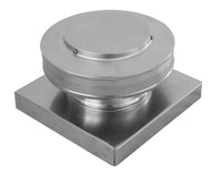 Static Vent 6" with Curb Mount Sub Base - Round Back Vent| 6" Diameter | 2" Tall Collar | 28 Sq. In. NFA - Active Ventilation Products