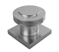 Static Vent 5" with Curb Mount Sub Base - Round Back Vent | 5" Diameter | 4" Tall Collar | 19 Sq. In. NFA - Active Ventilation Products