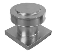 Static Vent 6" with Curb Mount Sub Base - Round Back Vent | 6" Diameter | 4" Tall Collar | 28 Sq. In. NFA - Active Ventilation Products