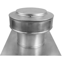 Static Vents - Round Back Roof Vent | 6" Diameter | 4" Tall Collar | Flat Flange | 28 Sq. In. NFA - Active Ventilation Products