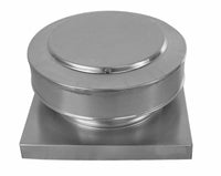 Static Vent 8" with Curb Mount Sub Base - Round Back Vent | 8" Diameter | 2" Tall Collar | 50 Sq. In. NFA - Active Ventilation Products