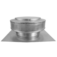 Static Vent - Round Back Roof Vent | 8" Diameter | 2" Tall Collar | Flat Flange | 50 Sq. In. NFA - Active Ventilation Products